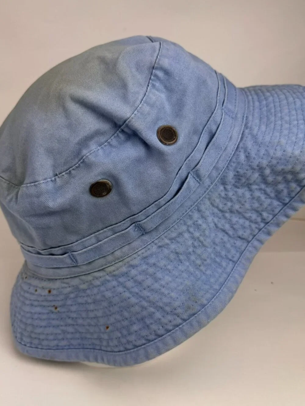 Vintage Tropical Trends DPC Reversible Sun Hat Bucket Cap Blue L Chin Strap